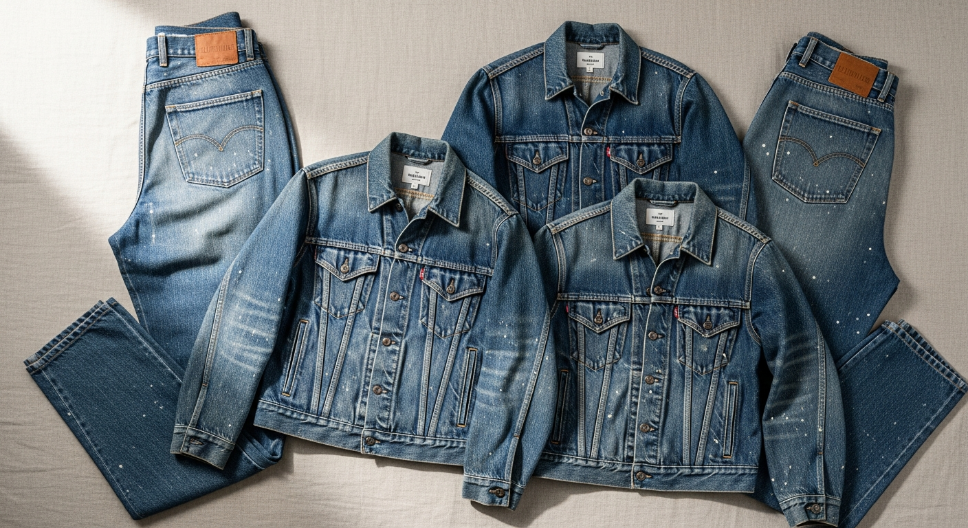 Helmut Lang OG Painter Denim Jeans with hand-applied paint splattering detail from 1998