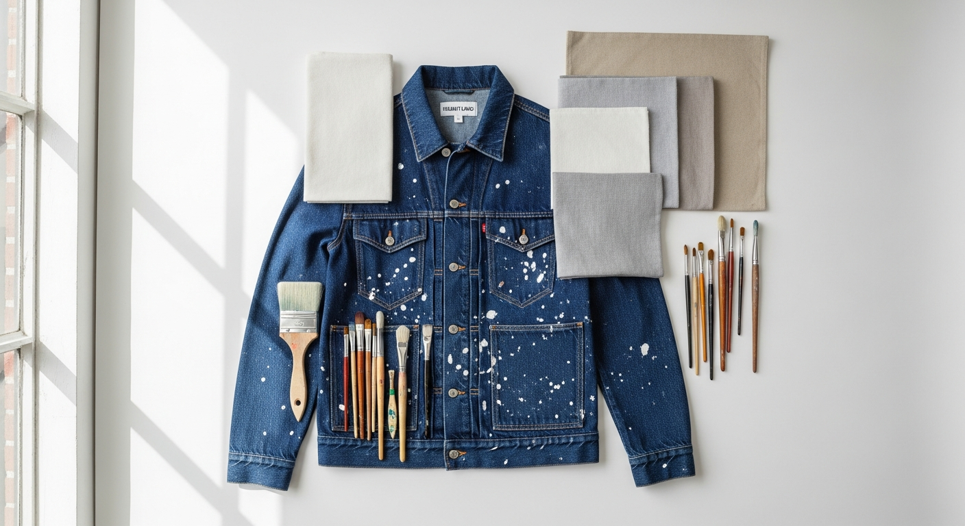 Helmut Lang Painter Denim Jeans with distinctive paint-splattered design on premium fabric