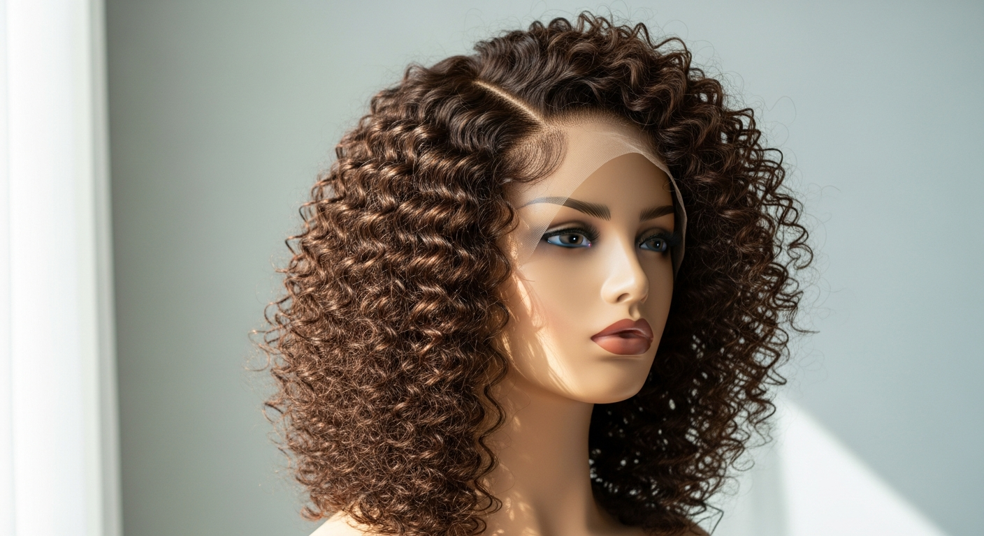 ISEE HAIR Kinky Curly Half Wig with pre-flipped hairline and natural texture