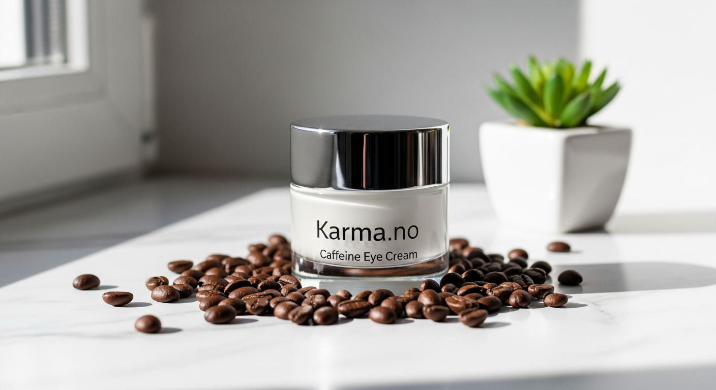 100% pure coffee bean caffeine eye cream for dark circles and puffiness relief