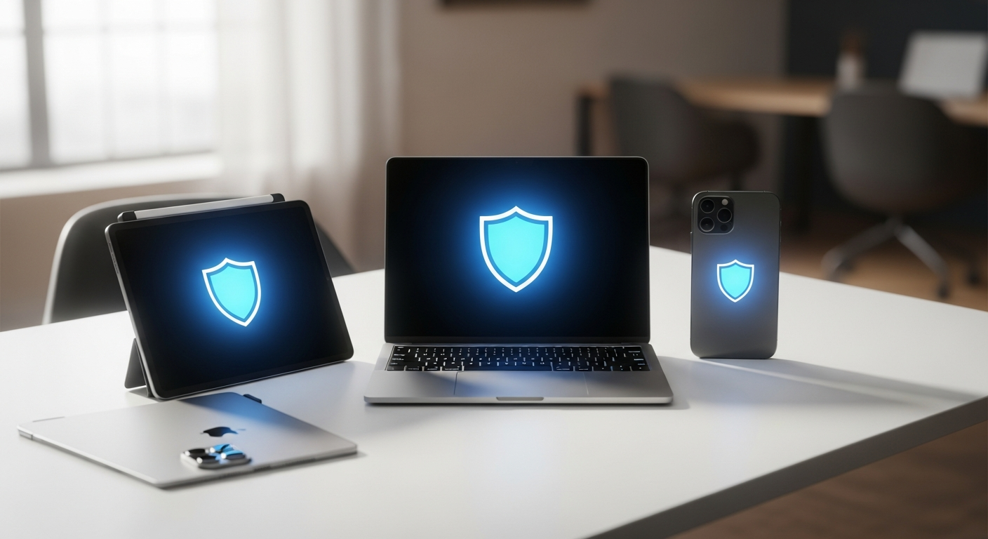 Kaspersky Premium cybersecurity interface showing multi-device protection dashboard