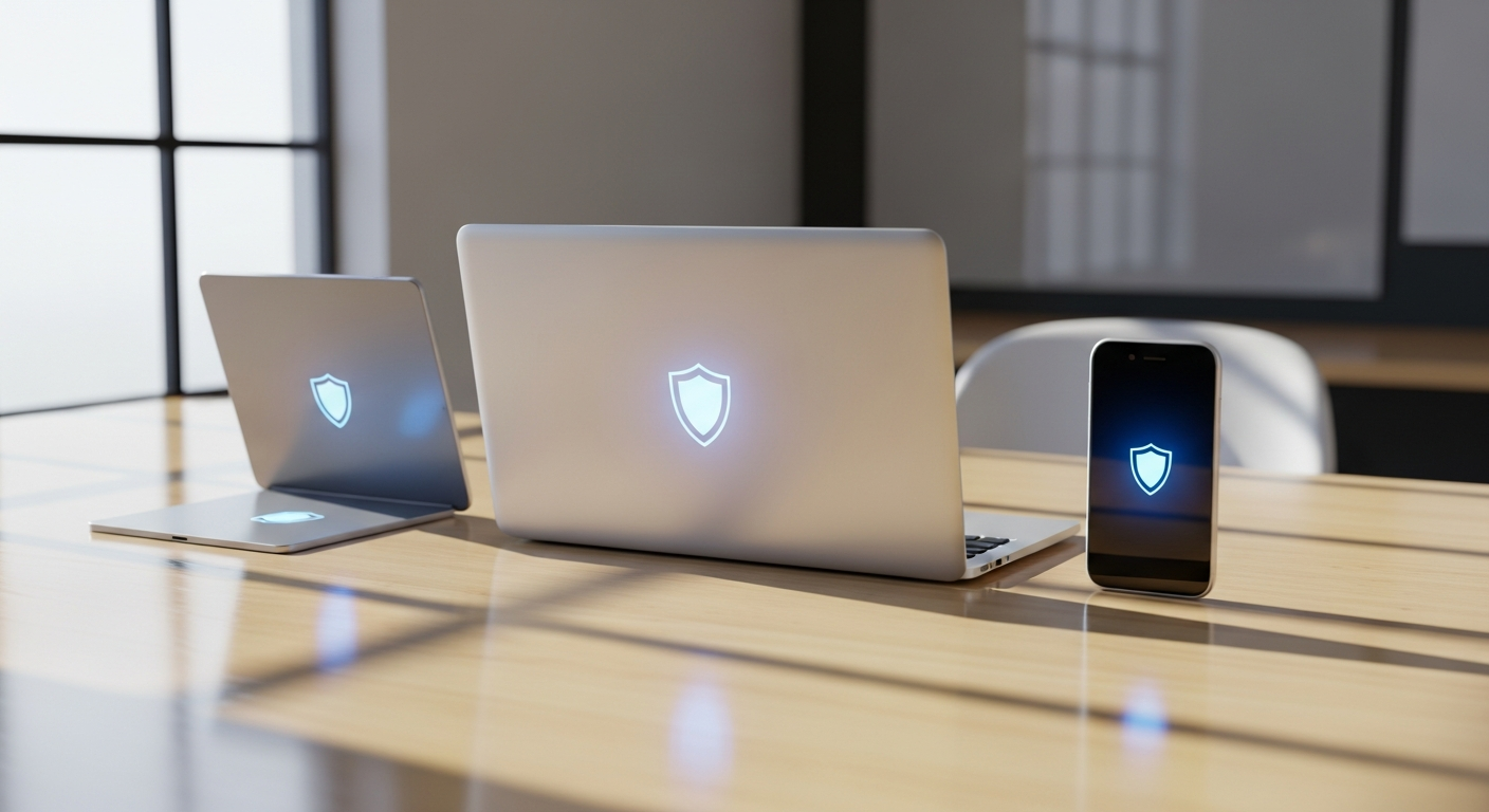 Kaspersky Premium Total Security Suite interface showing multi-device protection dashboard