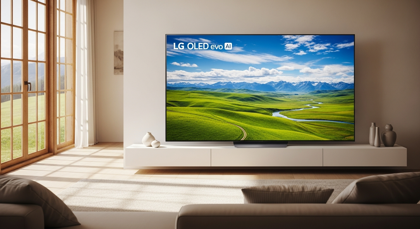 LG OLED evo AI Television with α9 Gen8 processor displaying premium picture quality
