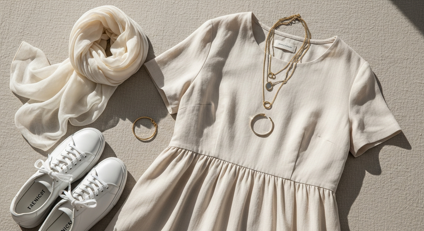 LINTICO Valencia 100% linen midi dress styled for multiple seasons and occasions