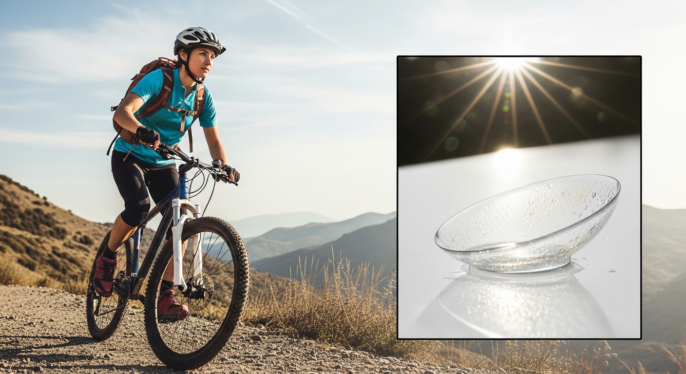 Live Daily Disposable contact lenses in packaging with water droplets