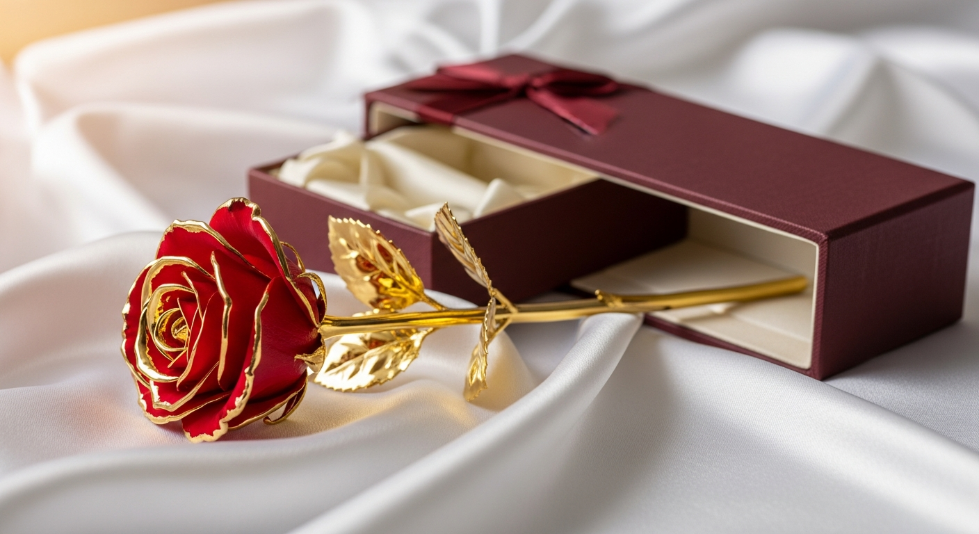 24k Gold Dipped Rose: Perfect Golden Anniversary Gift