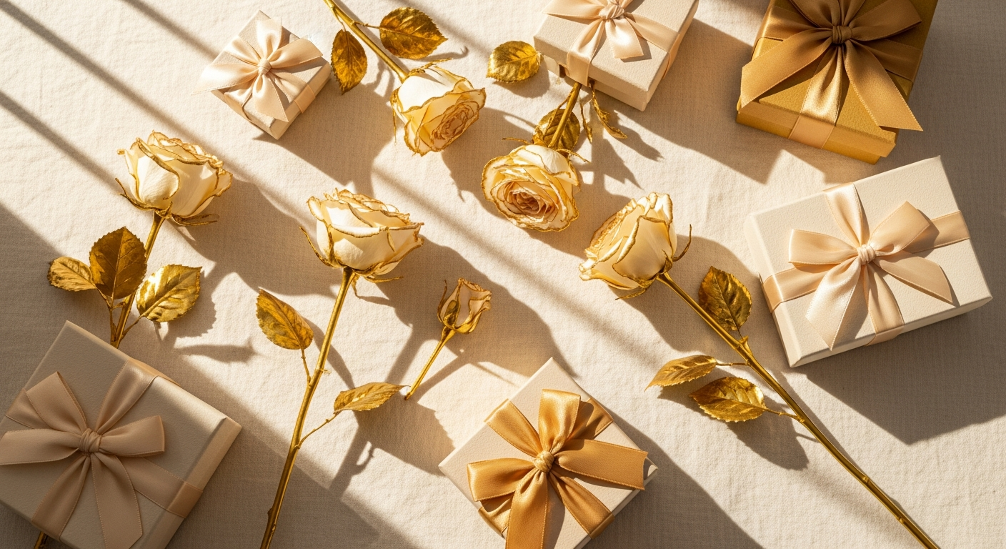 Luxurious 24k gold dipped rose with personalized engraving on petals