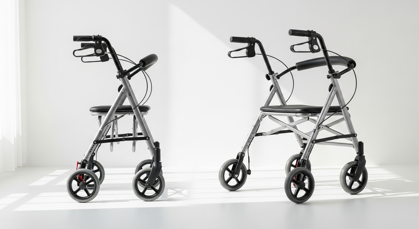 VOCIC Z21 Foldable Rollator Walker with dual braking system and ergonomic design for seniors