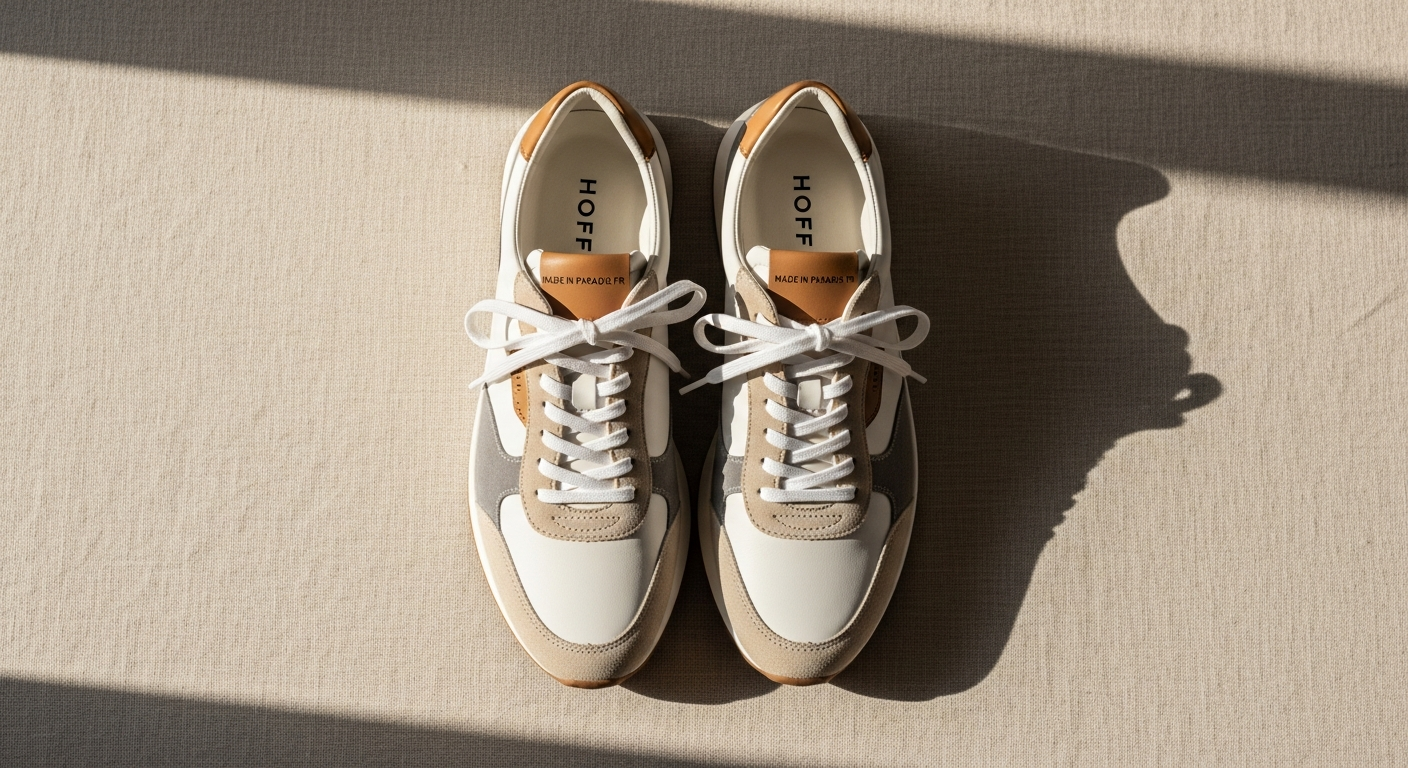 HOFF Bridge Women's Fashion Sneakers in neutral color showcasing minimalist design and premium materials