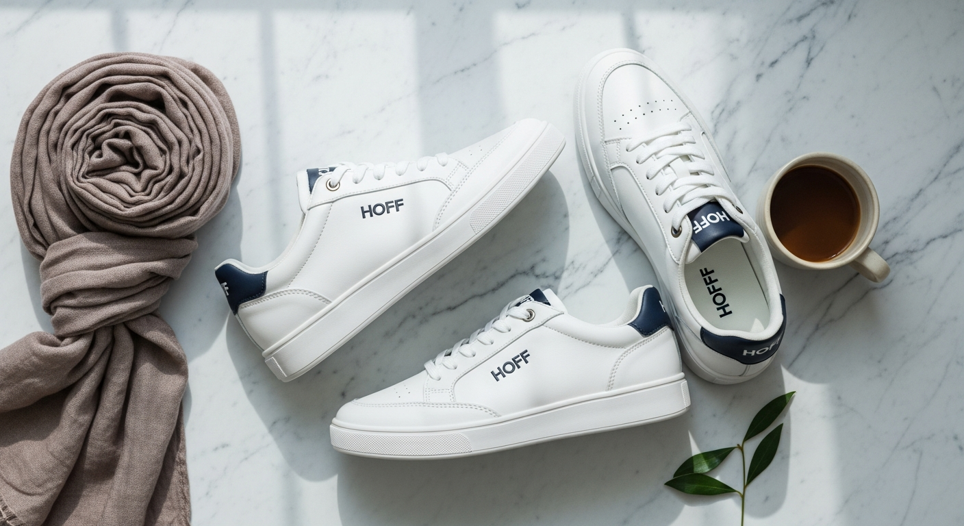 Hoff Bridge Women's Lifestyle Sneakers in neutral colorway displayed on white background