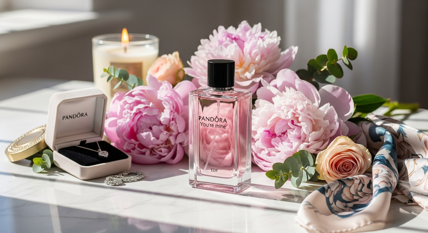 Pendora Scents You're Mine EDP fragrance bottle with elegant packaging display