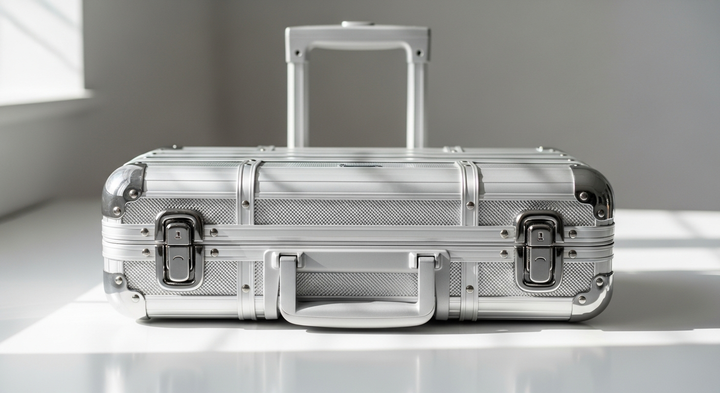 Greenwich Miami aluminum frame suitcase with elegant design and smooth-rolling wheels