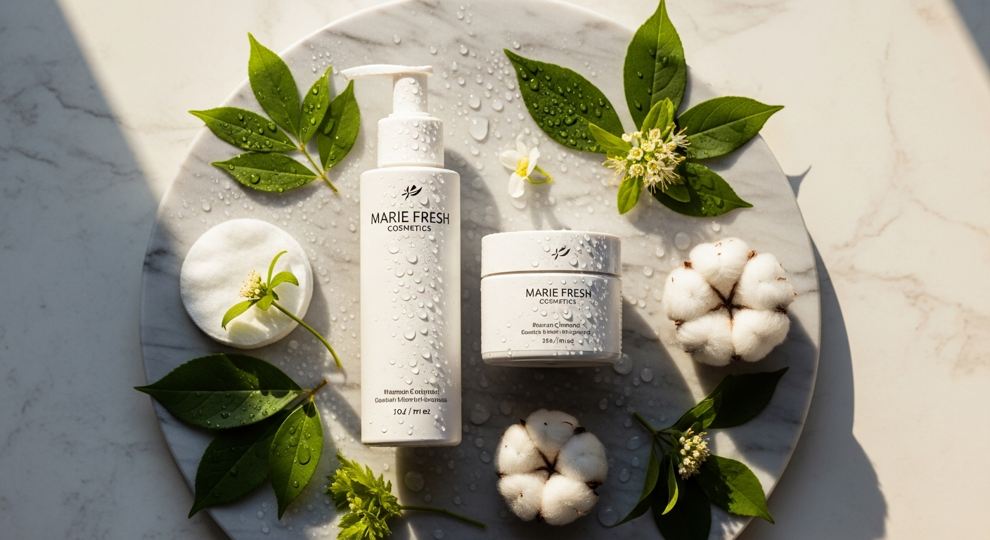 Marie Fresh Cleansing Balm and Hydra Serum Duo skincare products for sensitive skin barrier repair
