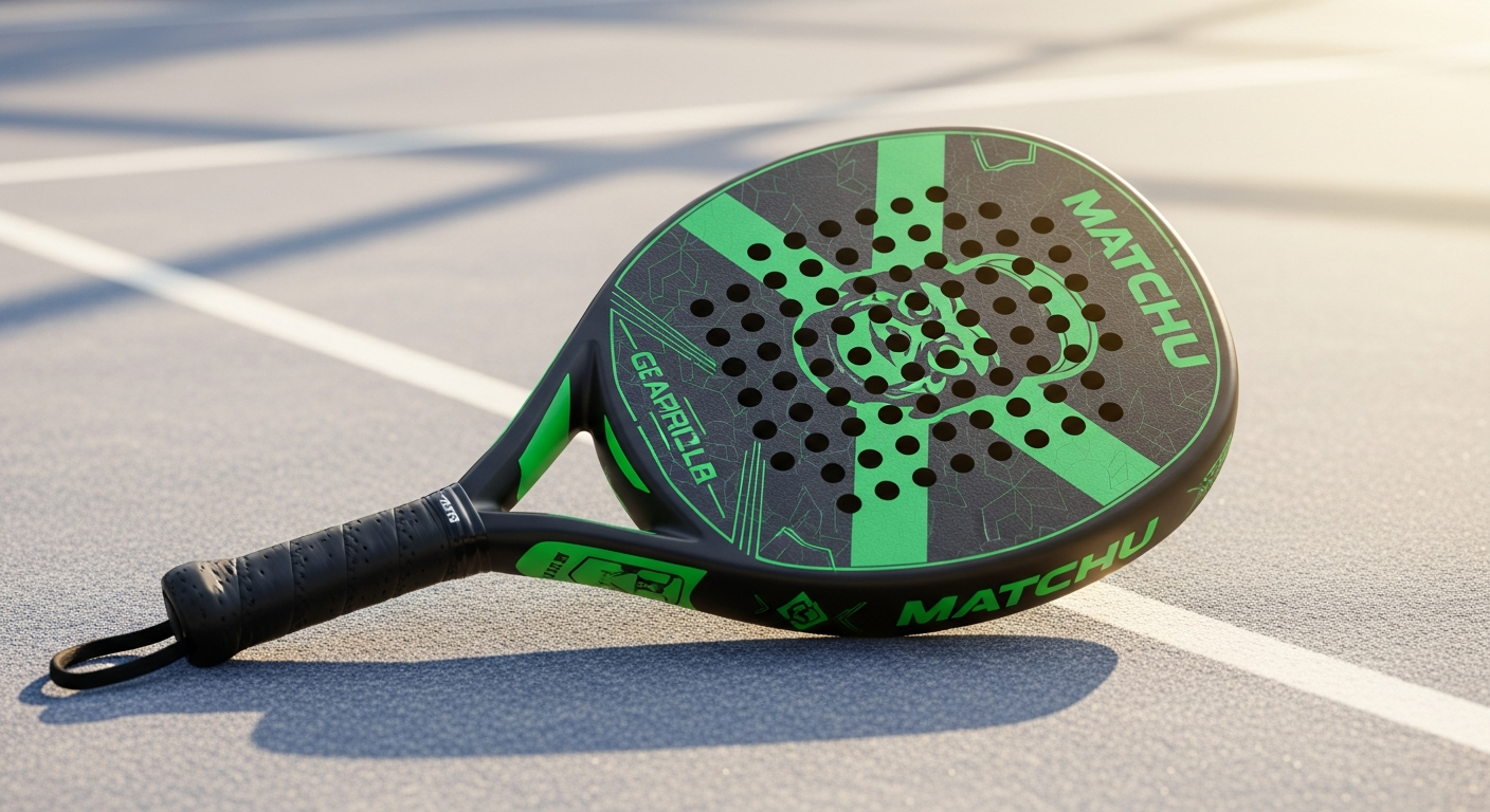 Matchu Gorilla Teardrop Padel Racket with 3K carbon frame and 3D grip technology
