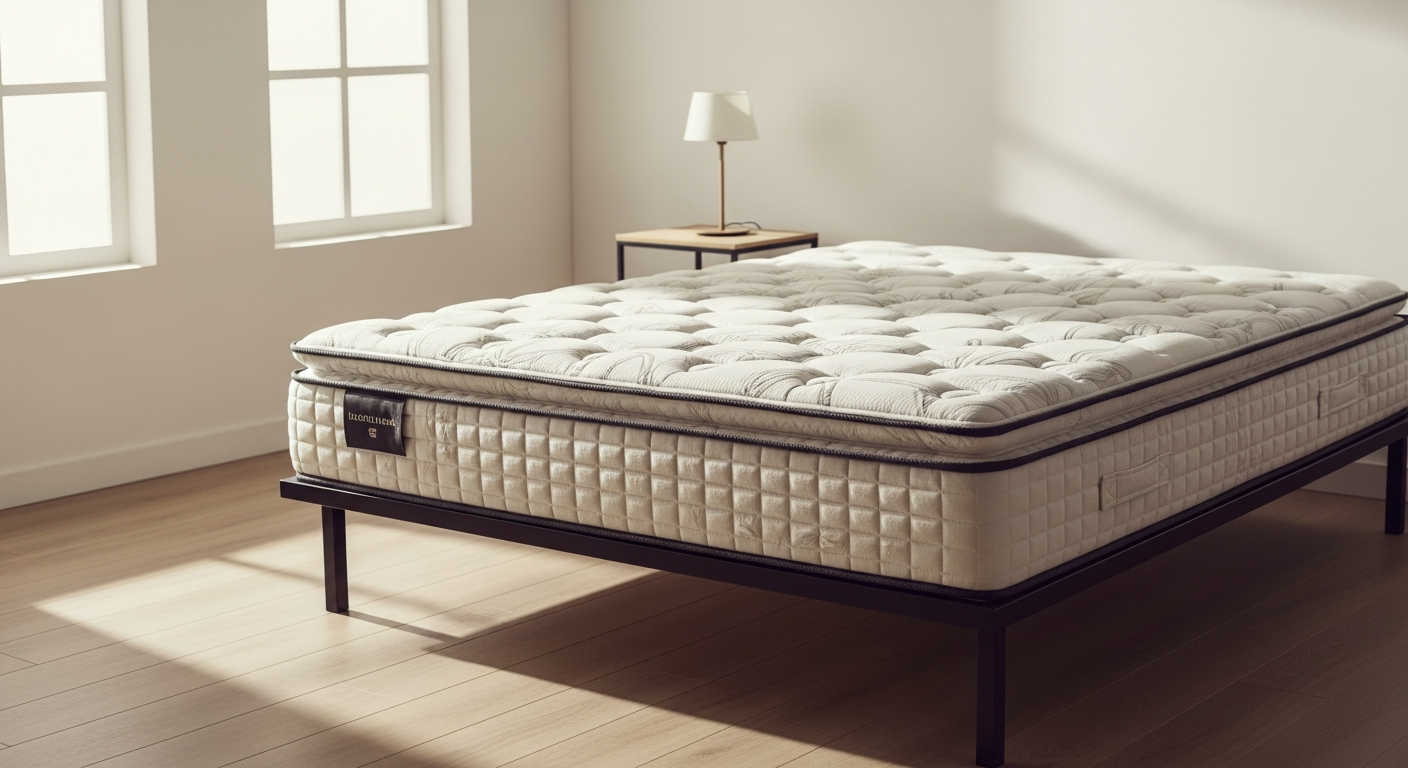 Materasso Imperiale Doppio Strato Memory Foam mattress with Grapheno cover displayed in bedroom setting