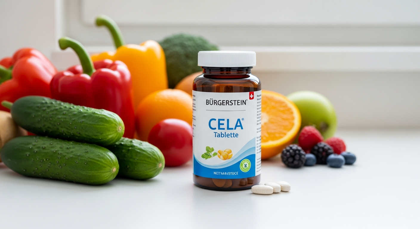 Burgerstein Multivitamin-Mineral CELA Tablette supplement tablet with nutritional information