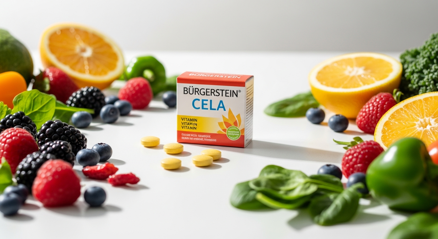 Burgerstein Multivitamin-Mineral CELA Tabletten supplement bottle with tablets displayed
