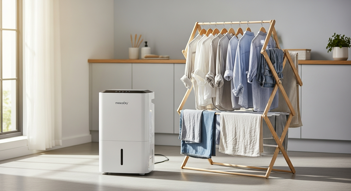 MeacoDry Arete One 20L Dehumidifier with Smart Laundry Mode for indoor clothes drying