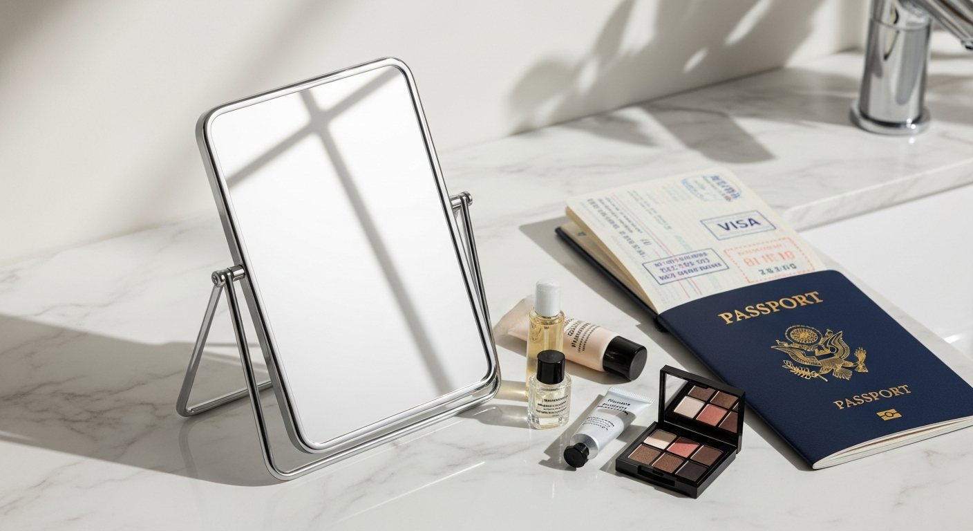 Mirlux rechargeable LED magnifying makeup mirror with dual magnification and adaptive lighting