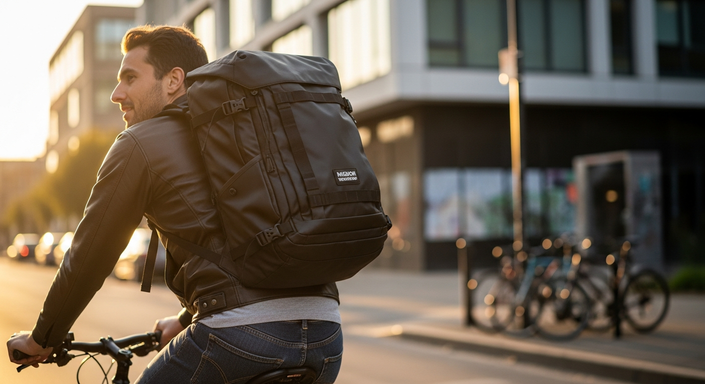Mission Workshop Rhake weatherproof laptop backpack for urban cyclists