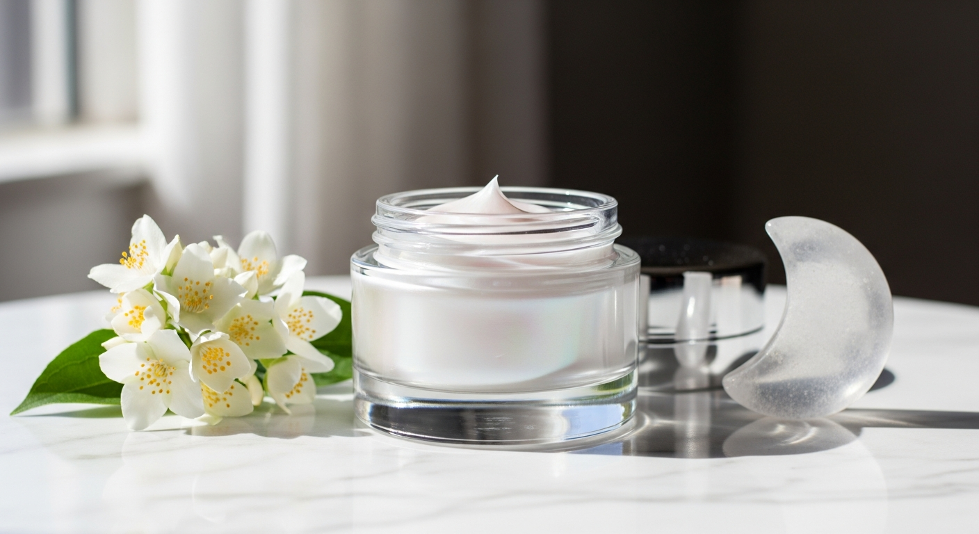 Moon and Skin Hyaluronic Brightening Moisturizer in airless pump bottle with botanical ingredients
