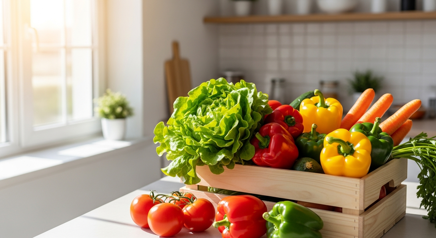 Bio-Obst- und Gemüsekiste mit frischen zertifizierten Bio-Produkten von Natur.com DE