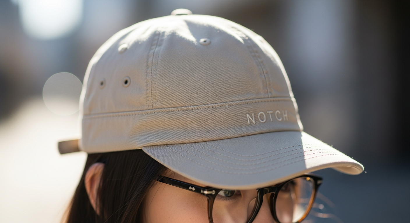 Notch Classic Adjustable Operator Hat with eyeglass-friendly notch design and tactical patches