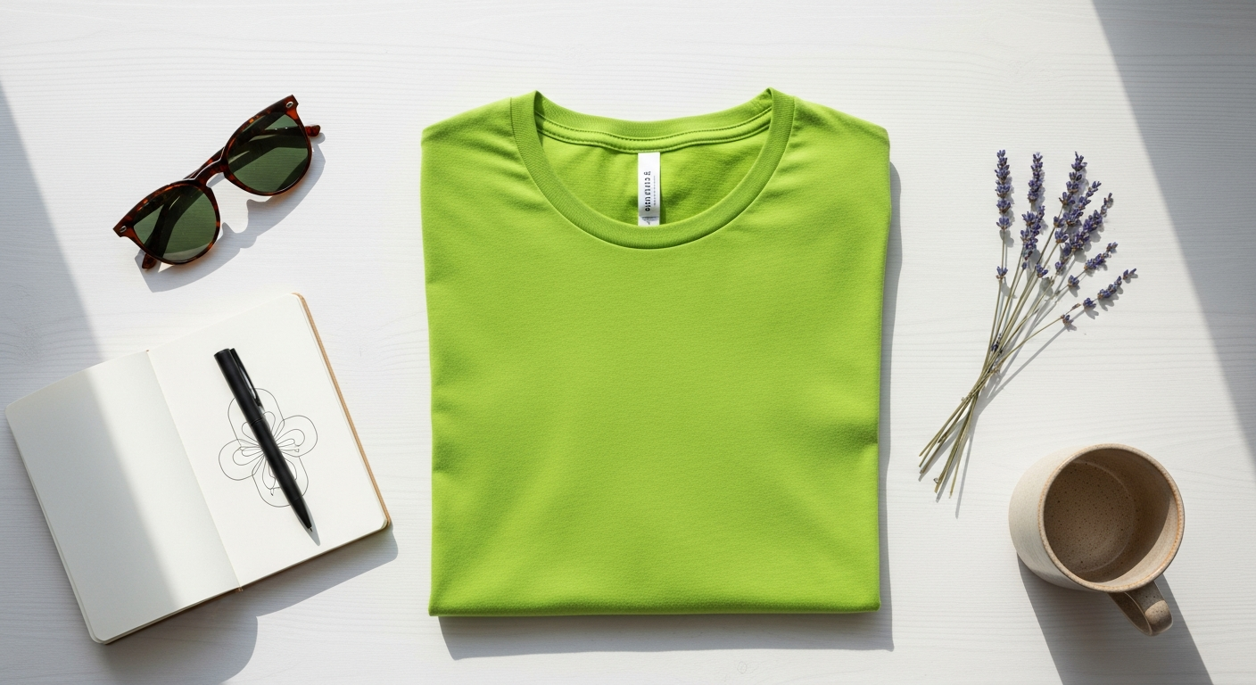 KallMeKris Official ADHD Green Cotton Tee displayed on model showing relatable design