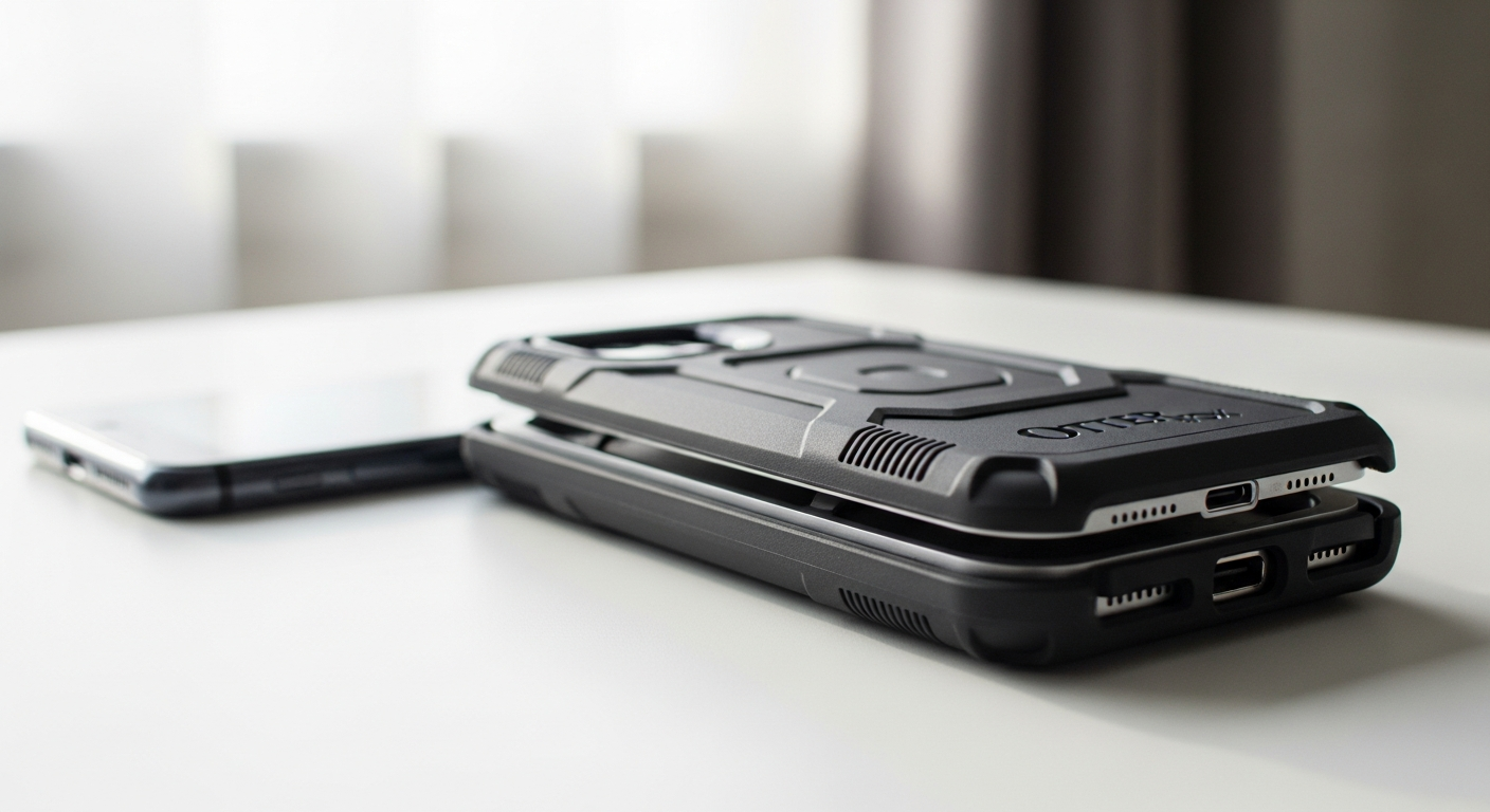 OtterBox Defender Series phone case showing rugged multi-layer construction and protective design