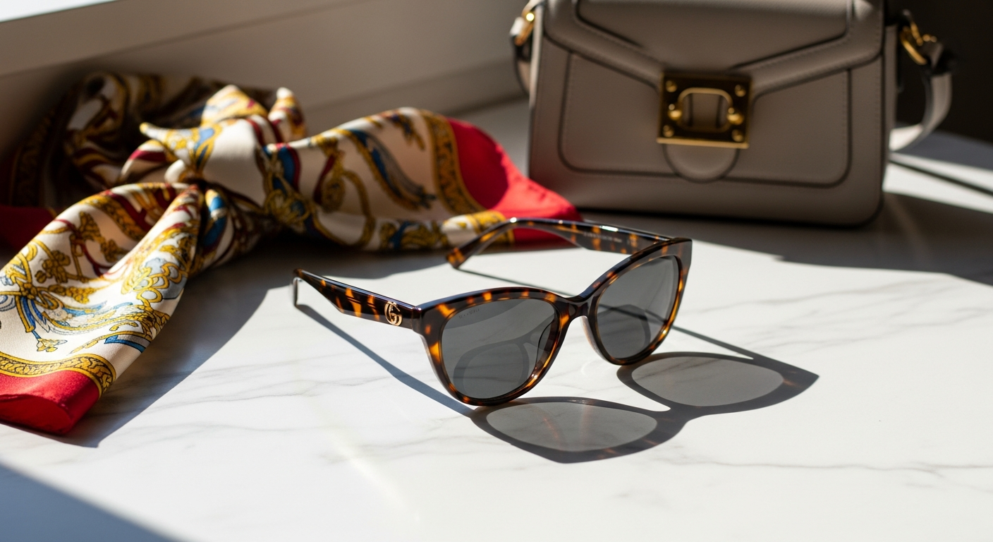Gucci GG1680S cateye sunglasses with acetate frame and vintage-inspired design