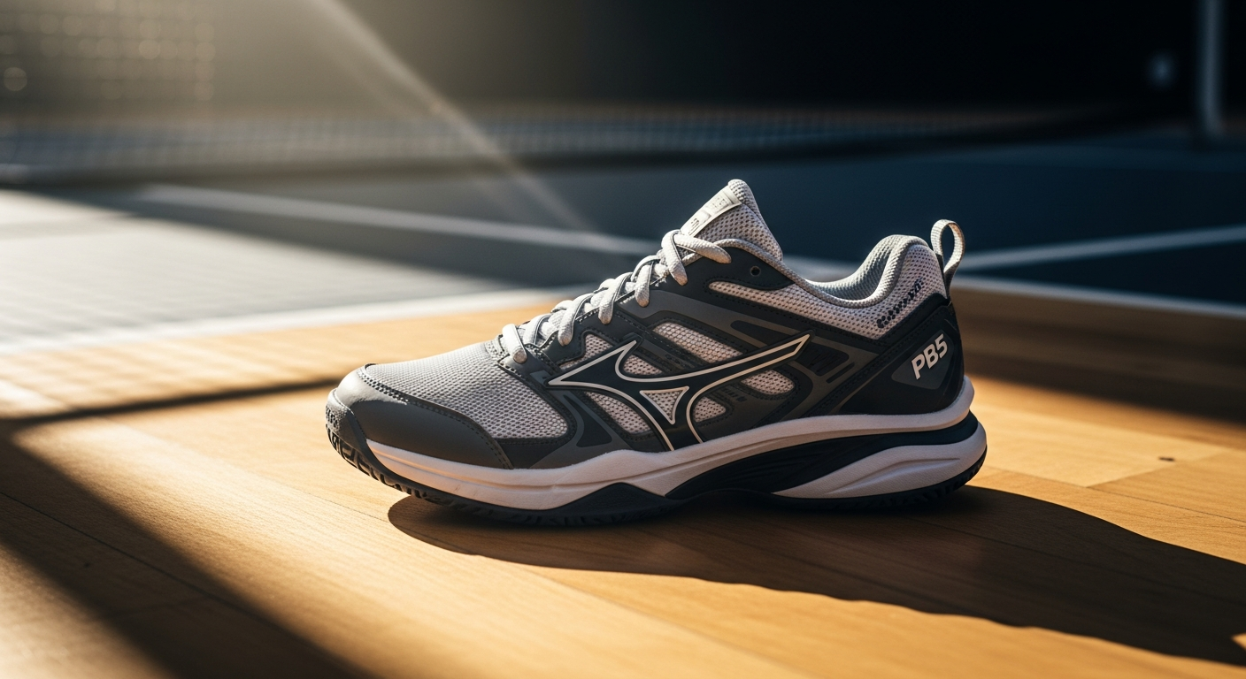 PB5 Court2 pickleball performance shoe displayed on indoor court surface