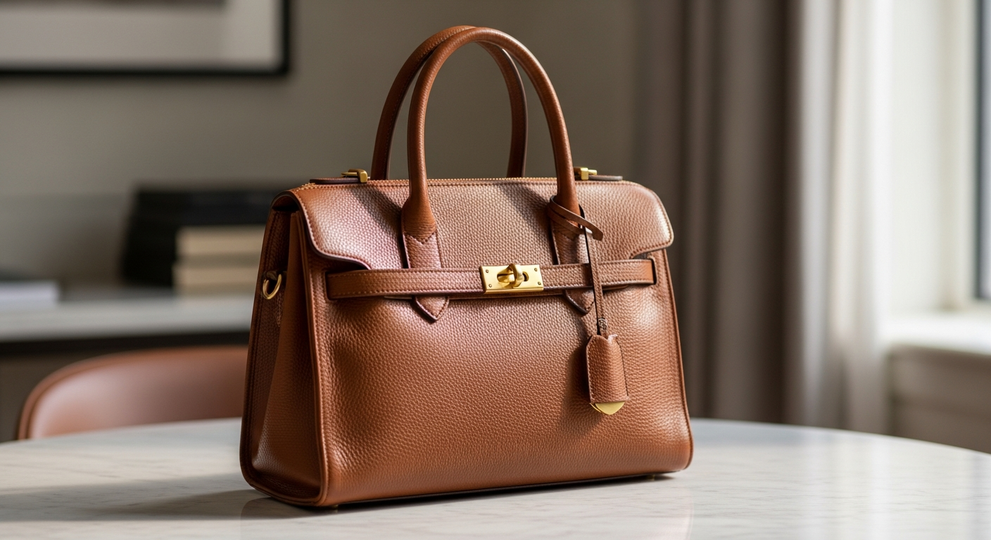 Patricia Nash Napoli leather satchel handbag in rich cognac brown with vintage-aged distressed finish