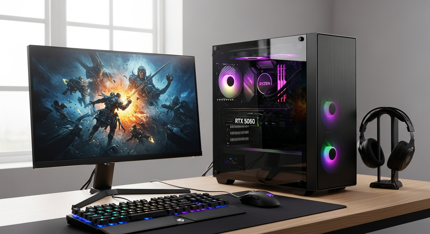 PcCom Ready Gaming PC Ryzen 7 RTX 5060