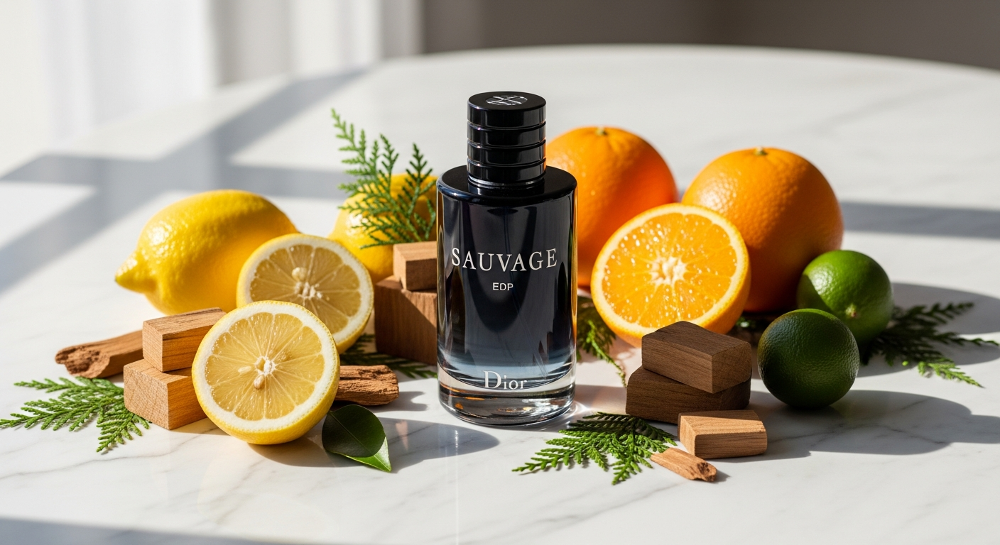 Dior Sauvage Eau de Parfum luxury fragrance bottle displayed elegantly