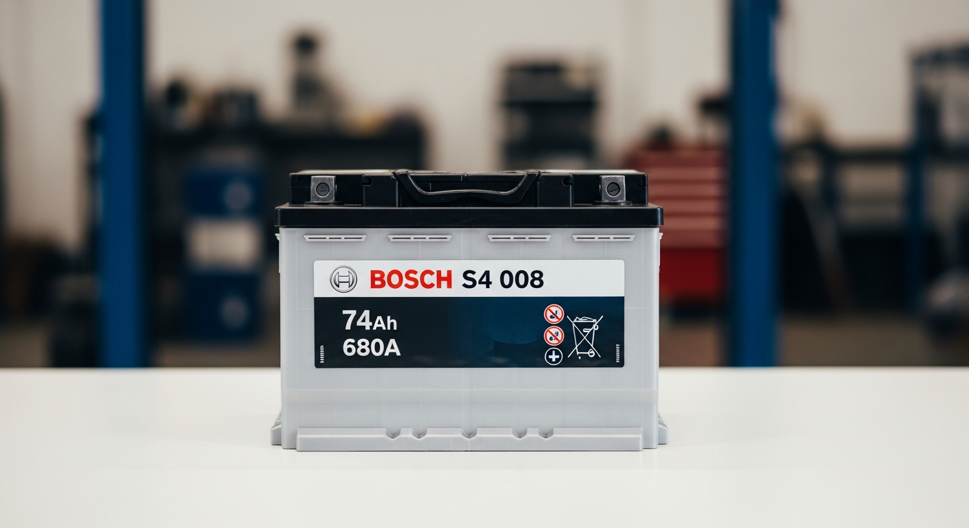 Bosch S4 008 74Ah 680A car battery for diesel engines winter reliability