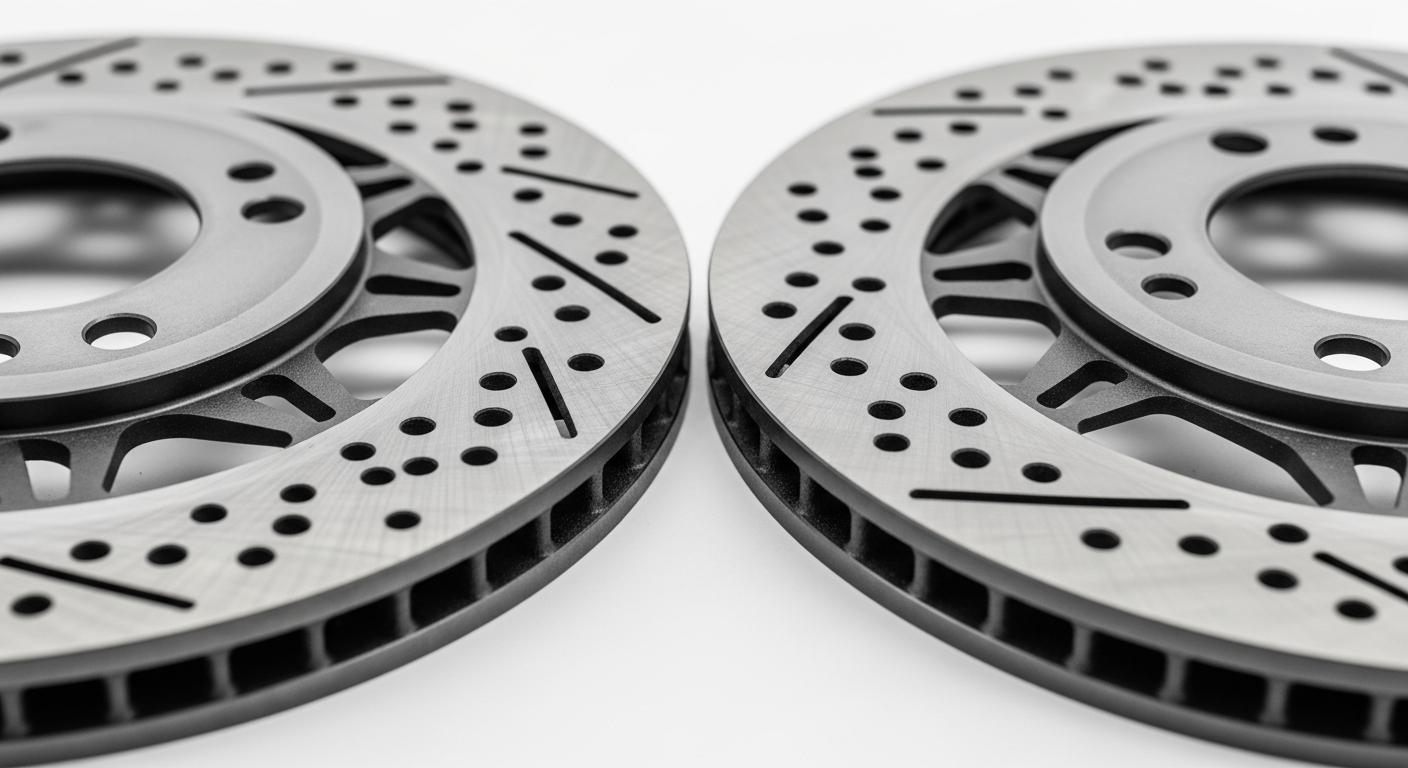 Premium car brake discs with perforated and ventilated heat-dissipating technology design