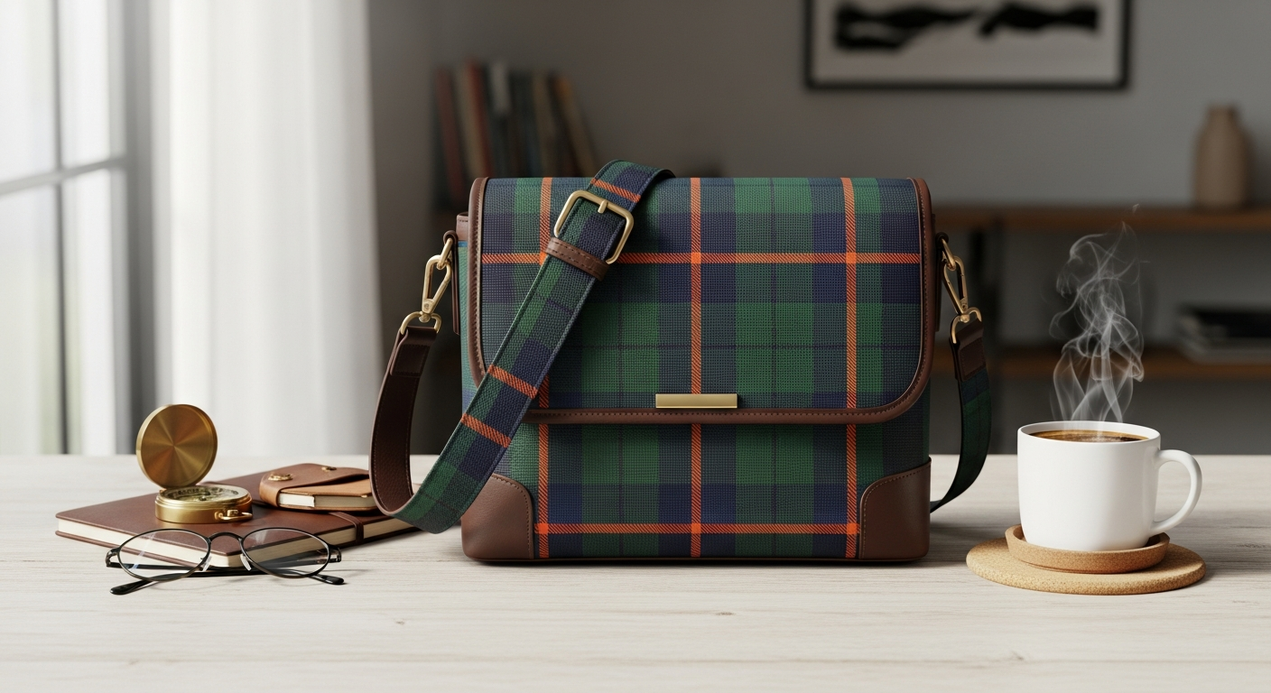 Sassy Sweary Crossbody Hipster Bag in bold canvas with adjustable strap