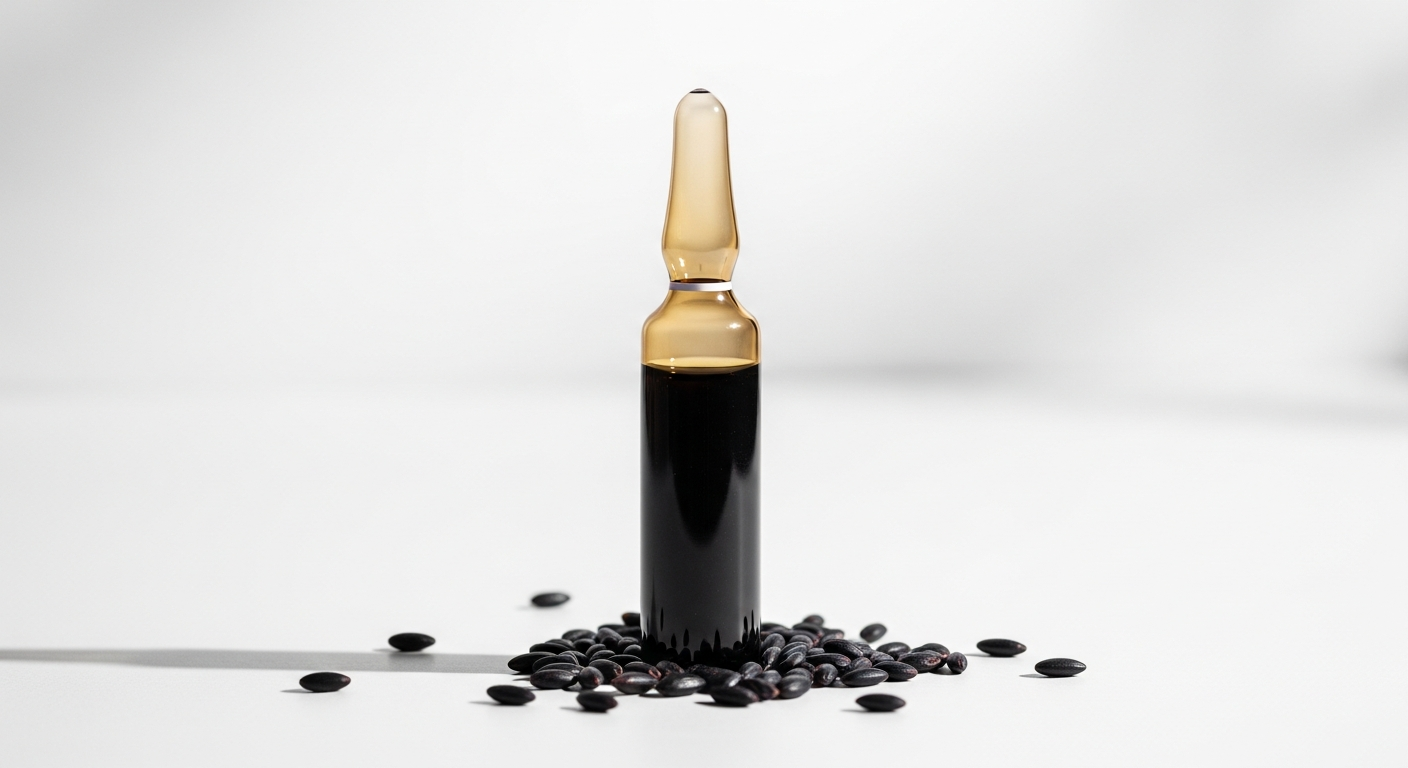 HaruHaru Black Rice Hyaluronic Ampoule serum bottle with fermented rice extract and growth factors