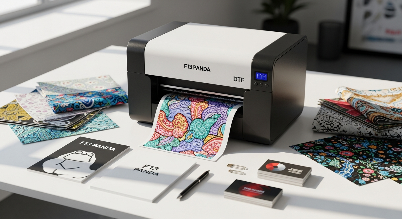 Procolored F13 Panda DTF printer with white ink system and curing oven for production