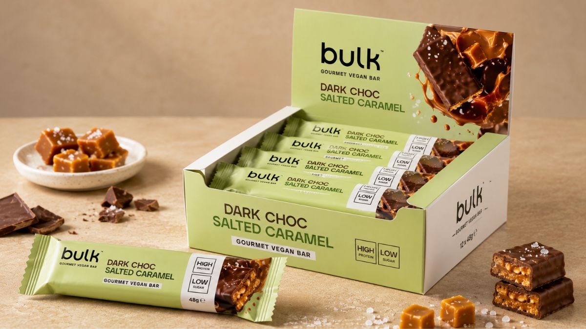 Gourmet Vegan Salted Caramel Protein Bars for Healthy Everyday Snacking