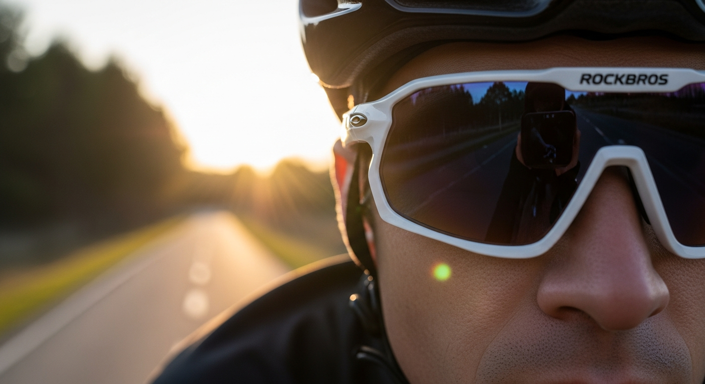 ROCKBROS photochromic cycling sunglasses with UV400 protection for cyclists