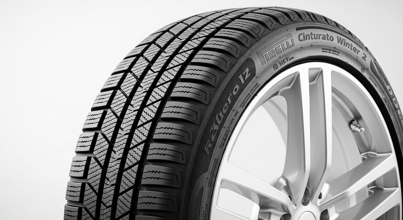 Pirelli Cinturato Winter 2 tire tread pattern close-up showing durability and wear characteristics