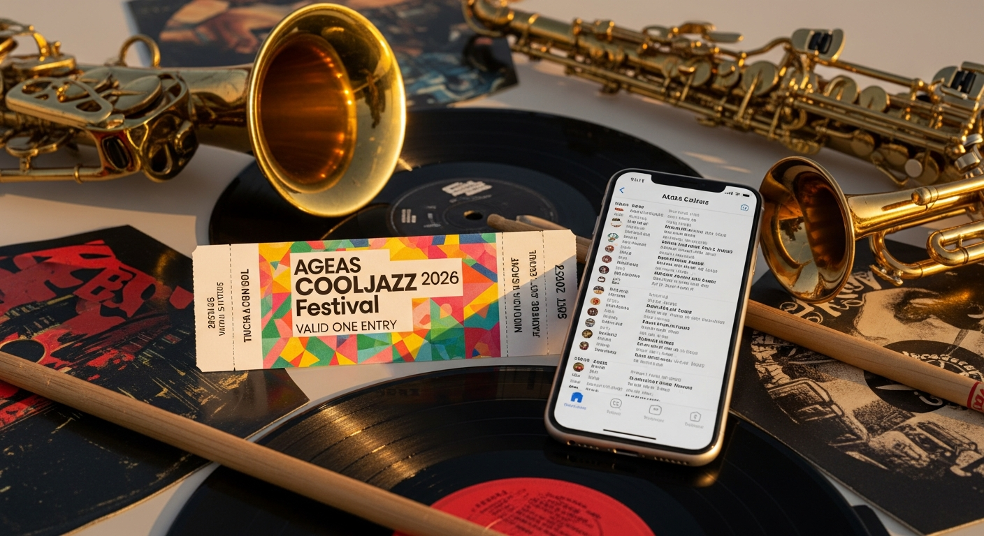 AGEAS COOLJAZZ 2026 festival stage with international artists performing at Hipódromo Manuel Possolo venue in Portugal