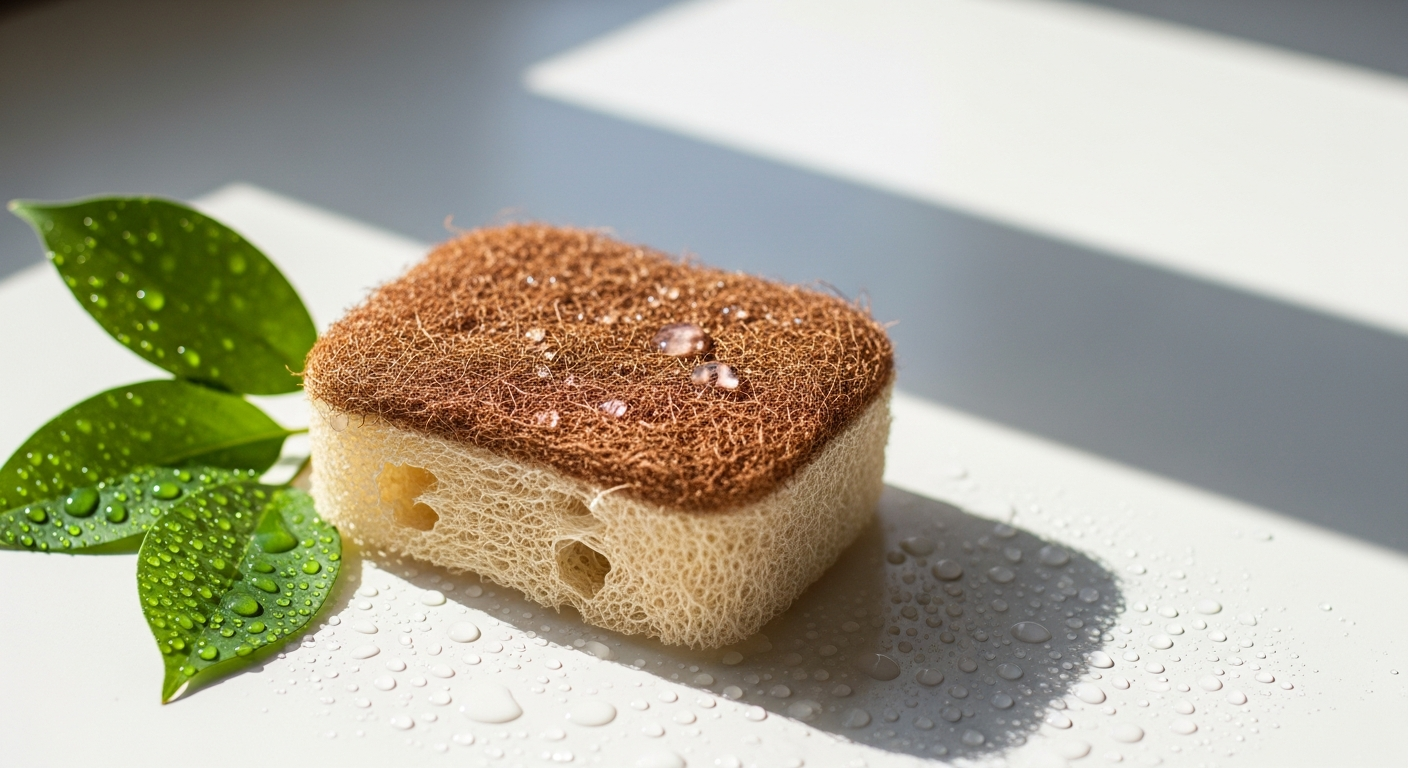 Seep Eco Sponge Scourer with natural loofah and cellulose materials