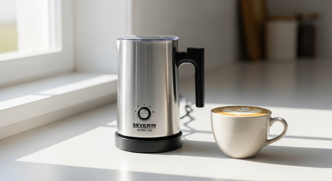 Severin Spuma 500 Induction Milk Frother with stainless steel container and LED display