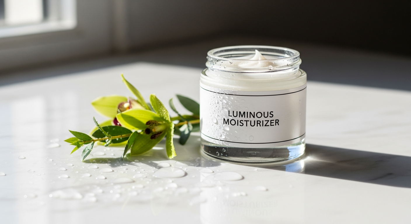 SAINT Jō Nourish Daily Hyaluronic Acid Moisturizer bottle displayed with plant-based ingredients