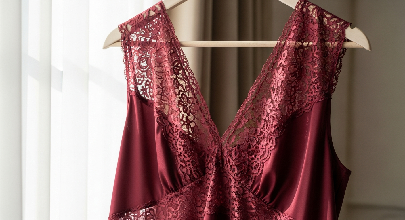 Mulberry Silk V-Neck Lace Nightgown Guide