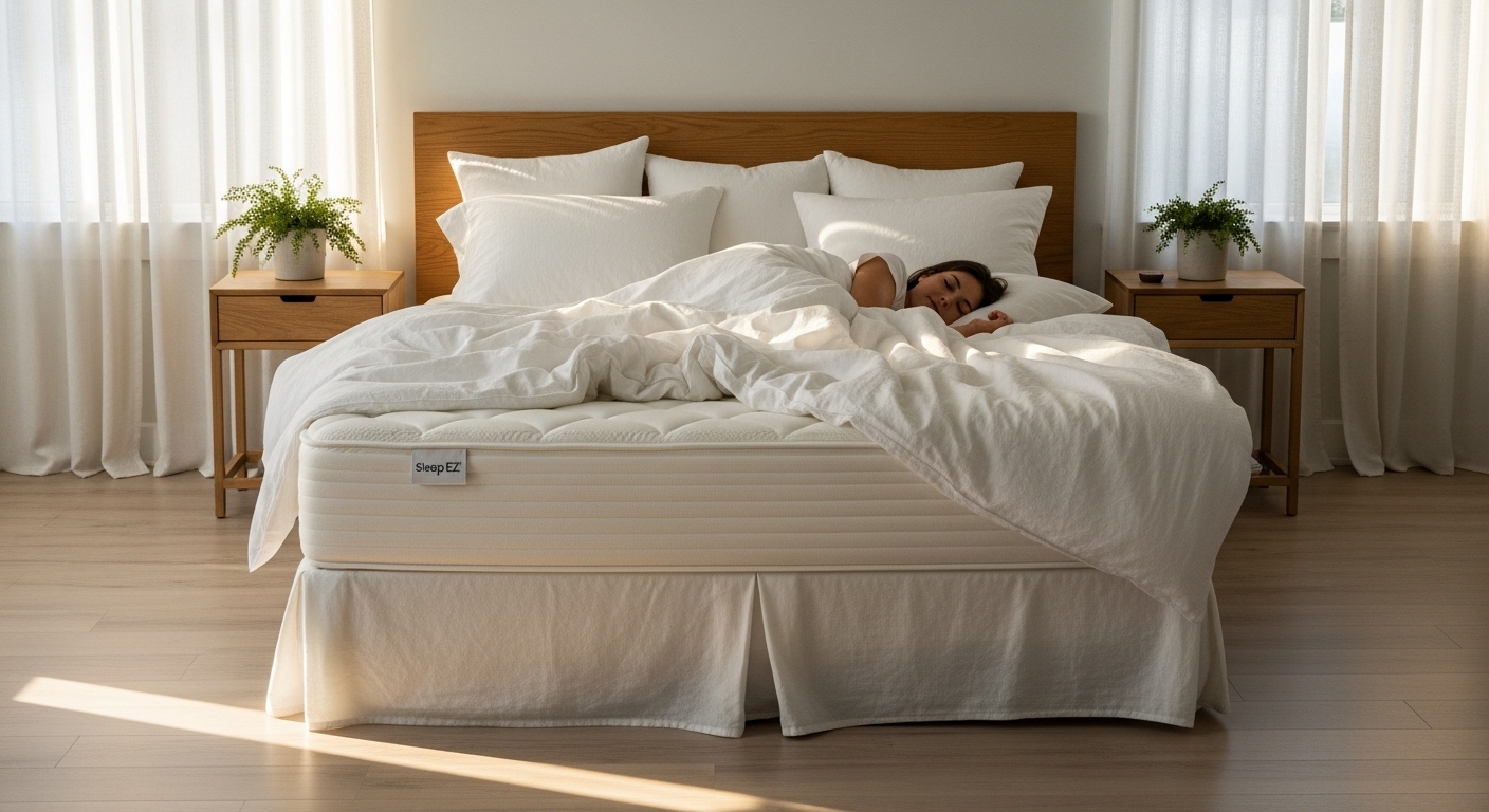 Sleep EZ 10-inch organic latex mattress with split-side customizable firmness layers