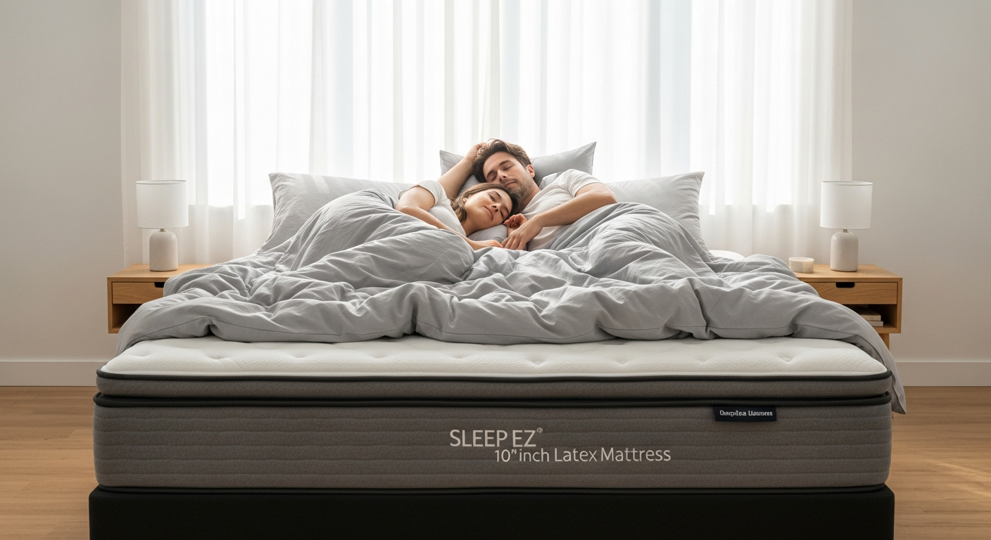 Sleep EZ 10-inch organic latex mattress with split-side customization for couples