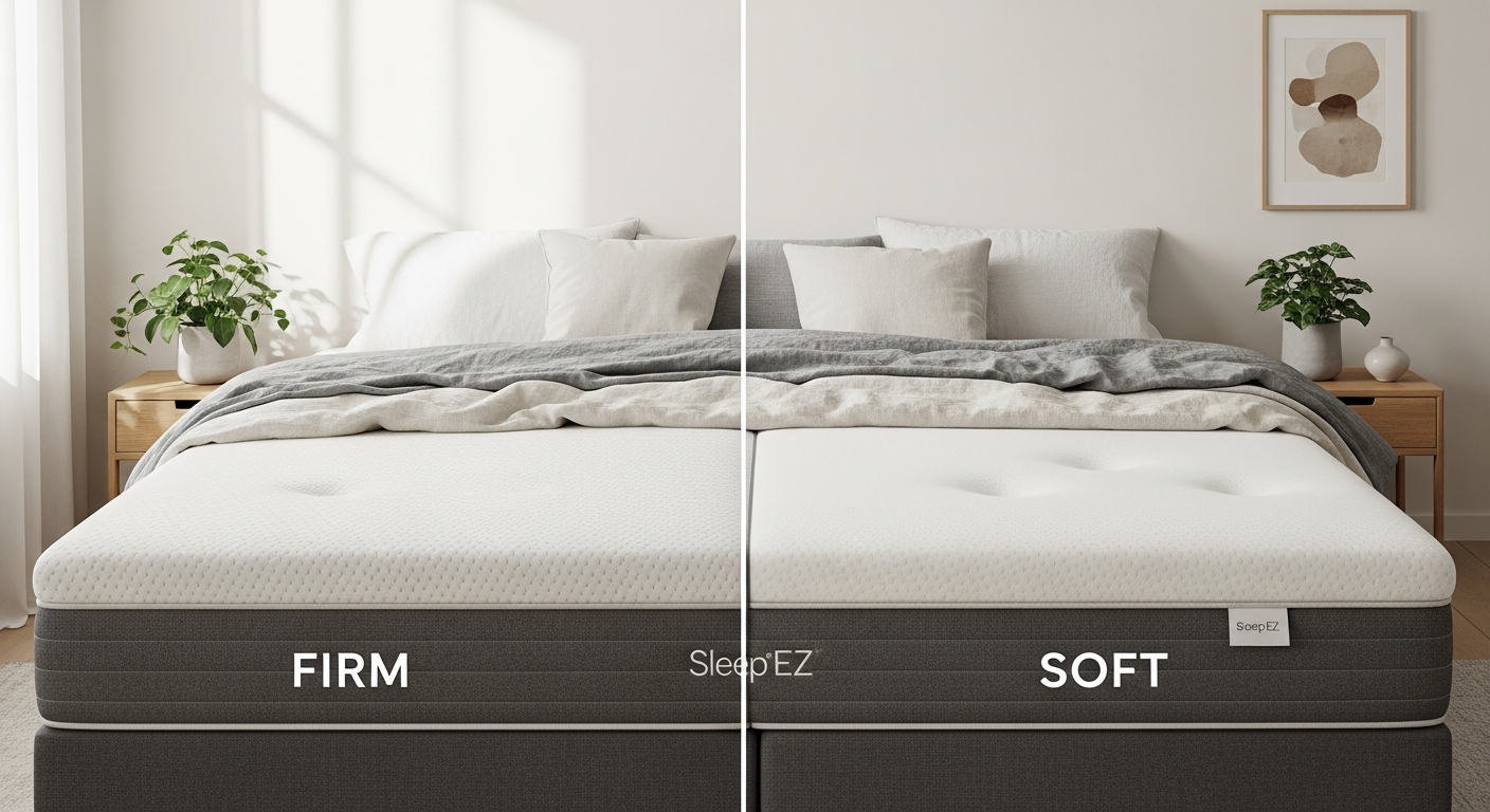Sleep EZ 10-inch customizable latex mattress with split-side firmness options for couples